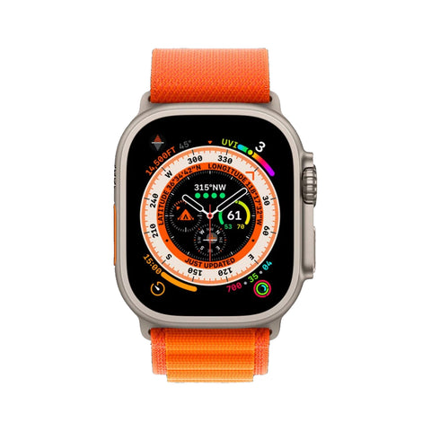 GETIT.QA- Qatar’s Best Online Shopping Website offers APPLE WATCH ULTRA GPS + CELLULAR TITANIUM CASE WITH ORANGE ALPINE LOOP, 49 MM, MEDIUM (BAND SIZE), MQFL3 at the lowest price in Qatar. Free Shipping & COD Available!