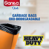 GETIT.QA- Qatar’s Best Online Shopping Website offers SANITA CLUB GARBAGE BAGS OXO-BIODEGRADABLE MEDIUM-- 30 GALLONS SIZE 72 X 85 CMS-- 20 PCS at the lowest price in Qatar. Free Shipping & COD Available!