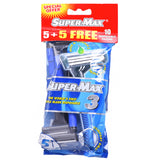 GETIT.QA- Qatar’s Best Online Shopping Website offers SUPERMAX MEN DISPOSABLE TRIPLE BLADE 5 PCS at the lowest price in Qatar. Free Shipping & COD Available!