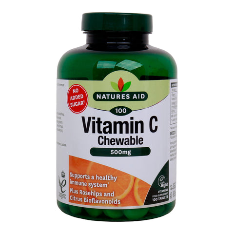 GETIT.QA- Qatar’s Best Online Shopping Website offers Natures Aid Vitamin C Chewable 100 pcs 500 mg at the lowest price in Qatar. Free Shipping & COD Available!