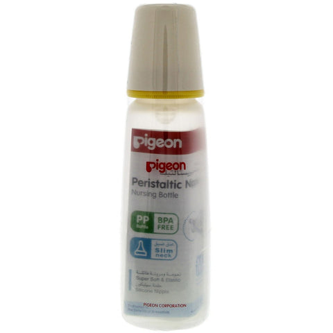 GETIT.QA- Qatar’s Best Online Shopping Website offers PIGEON PERISTALTIC NIPPLE NURSING BOTTLE 240 ML 1 PC at the lowest price in Qatar. Free Shipping & COD Available!