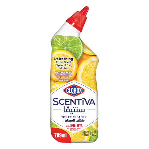 GETIT.QA- Qatar’s Best Online Shopping Website offers CLOROX SCENTIVA TOILET CLEANER, MADAGASCAR CITRUS GROVE BLEACH FREE 709 ML at the lowest price in Qatar. Free Shipping & COD Available!