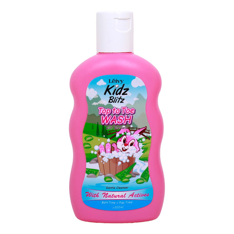 GETIT.QA- Qatar’s Best Online Shopping Website offers Levy Kids Blitz Top to Toe Wash With Aloevera 200 ml at the lowest price in Qatar. Free Shipping & COD Available!