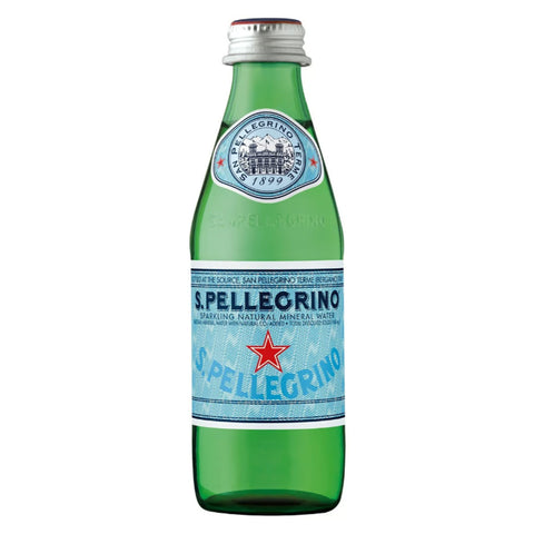 San Pellegrino Sparkling Natural Mineral Water Glass Bottle 250ml