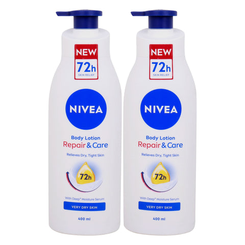 GETIT.QA- Qatar’s Best Online Shopping Website offers Nivea Body Lotion Repair And Care Value Pack 2 x 400 ml at the lowest price in Qatar. Free Shipping & COD Available!