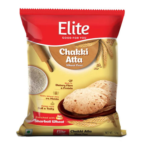 GETIT.QA- Qatar’s Best Online Shopping Website offers ELITE WHOLE WHEAT FLOUR CHAKKI ATTA 5 KG at the lowest price in Qatar. Free Shipping & COD Available!