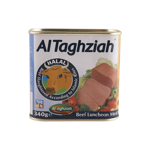 GETIT.QA- Qatar’s Best Online Shopping Website offers AL TAGHZIAH BEEF LUNCHEON MEAT 340 G at the lowest price in Qatar. Free Shipping & COD Available!