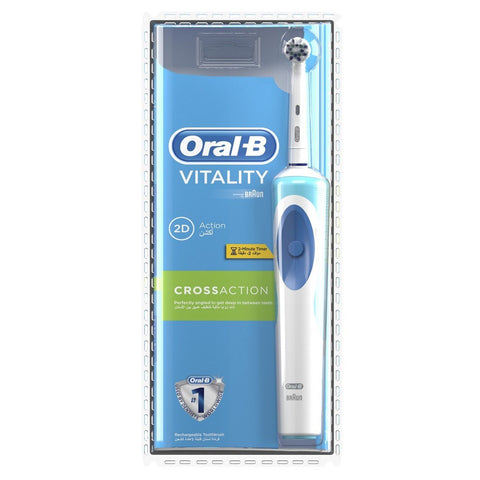 GETIT.QA- Qatar’s Best Online Shopping Website offers ORAL-B VITALITY CROSSACTION ELECTRIC RECHARGEABLE TOOTHBRUSH POWERED BY BRAUN ASSORTED COLOR at the lowest price in Qatar. Free Shipping & COD Available!