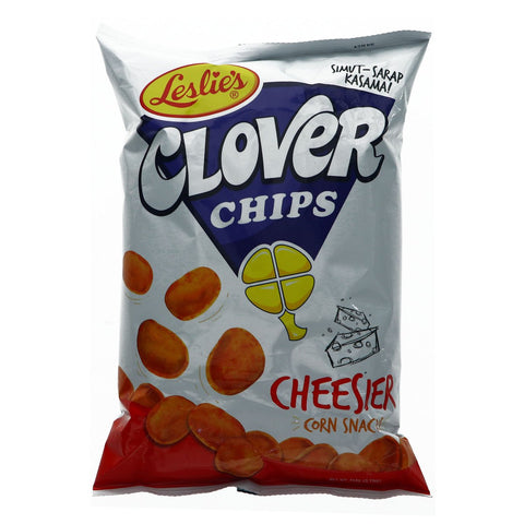 GETIT.QA- Qatar’s Best Online Shopping Website offers LESLIE'S CLOVER CHIPS CHEESIER CORN SNACK 145 G at the lowest price in Qatar. Free Shipping & COD Available!