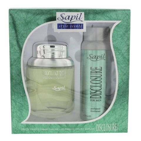 GETIT.QA- Qatar’s Best Online Shopping Website offers SAPIL DISCLOSURE EDT 100 ML + DEODORANT 150 ML at the lowest price in Qatar. Free Shipping & COD Available!