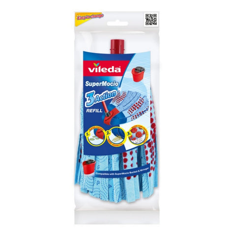 GETIT.QA- Qatar’s Best Online Shopping Website offers VILEDA SUPER MOP 3 ACTION FLOOR CLEANING MOP REFILL 1PC at the lowest price in Qatar. Free Shipping & COD Available!