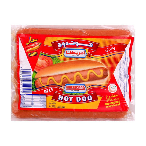 GETIT.QA- Qatar’s Best Online Shopping Website offers AMERICANA BEEF CHILLI HOT DOG 450 G at the lowest price in Qatar. Free Shipping & COD Available!