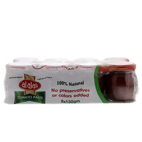 GETIT.QA- Qatar’s Best Online Shopping Website offers AL ALALI NATURAL TOMATO PASTE 8 X 130 G at the lowest price in Qatar. Free Shipping & COD Available!