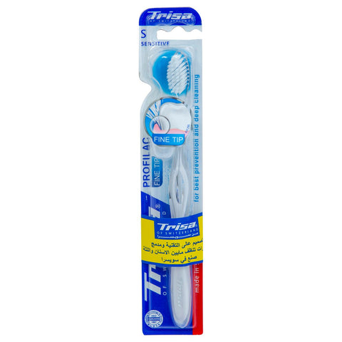 GETIT.QA- Qatar’s Best Online Shopping Website offers TRISA TOOTHBRUSH FINE TIP SENSITIVE SMALL 1 PC at the lowest price in Qatar. Free Shipping & COD Available!