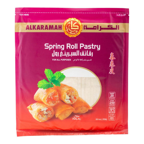 GETIT.QA- Qatar’s Best Online Shopping Website offers AL KARAMAH SPRING ROLL PASTRY 250 G at the lowest price in Qatar. Free Shipping & COD Available!