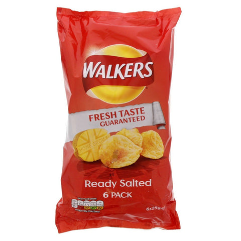 GETIT.QA- Qatar’s Best Online Shopping Website offers WALKERS READY SALTED POTATO CHIPS 6 X 25 G at the lowest price in Qatar. Free Shipping & COD Available!