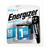 GETIT.QA- Qatar’s Best Online Shopping Website offers ENERGIZER MAX PLUS ALKALINE AAA BATTERY, 1.5 V, 4 PCS, EP92BP4T at the lowest price in Qatar. Free Shipping & COD Available!