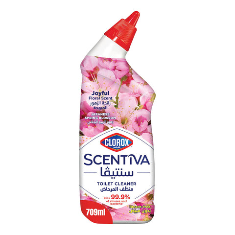GETIT.QA- Qatar’s Best Online Shopping Website offers CLOROX SCENTIVA TOILET CLEANER, JAPANESE SPRING BLOSSOM BLEACH FREE 709 ML at the lowest price in Qatar. Free Shipping & COD Available!