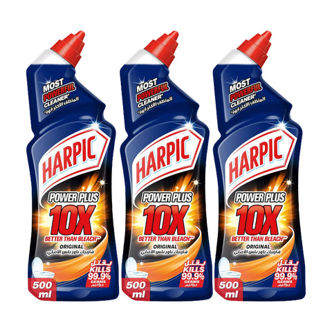 GETIT.QA- Qatar’s Best Online Shopping Website offers Harpic Toilet Cleaner Liquid Power Plus 500ml 2+1 at the lowest price in Qatar. Free Shipping & COD Available!