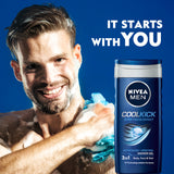 GETIT.QA- Qatar’s Best Online Shopping Website offers NIVEA MEN 3IN1 COOL KICK SHOWER GEL 250 ML at the lowest price in Qatar. Free Shipping & COD Available!