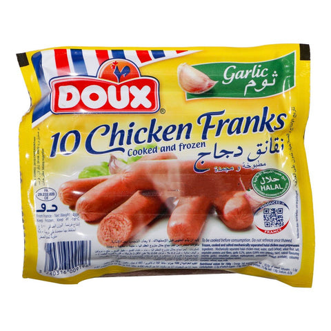 GETIT.QA- Qatar’s Best Online Shopping Website offers DOUX GARLIC CHICKEN FRANKS 400 G at the lowest price in Qatar. Free Shipping & COD Available!