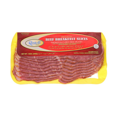 GETIT.QA- Qatar’s Best Online Shopping Website offers RASTELLI SMOKED BEEF BREAKFAST SLICES 340 G at the lowest price in Qatar. Free Shipping & COD Available!