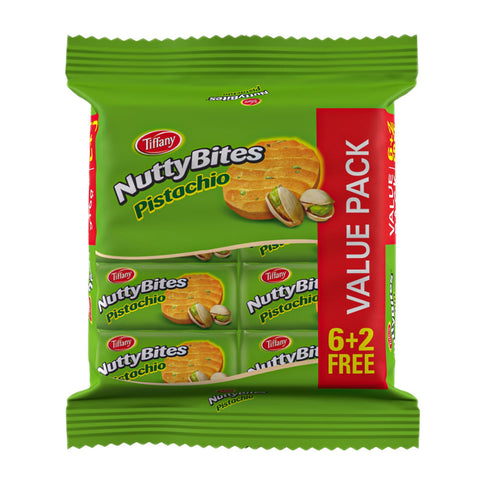 GETIT.QA- Qatar’s Best Online Shopping Website offers TIFFANY NUTTY BITES PISTACHIO 8 X 72 G at the lowest price in Qatar. Free Shipping & COD Available!