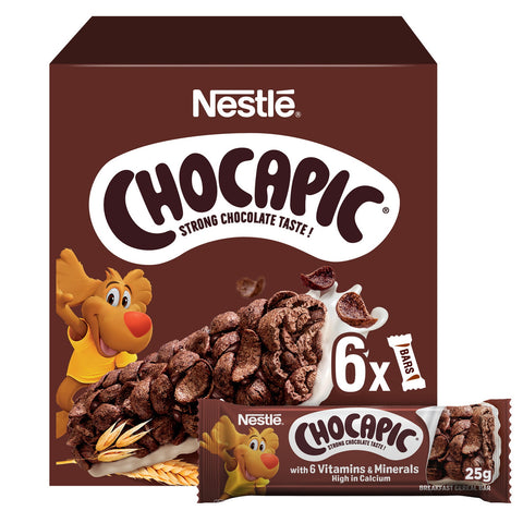 GETIT.QA- Qatar’s Best Online Shopping Website offers NESTLE CHOCAPIC CHOCOLATE BREAKFAST CEREAL BAR 6 X 25 G at the lowest price in Qatar. Free Shipping & COD Available!