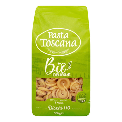 GETIT.QA- Qatar’s Best Online Shopping Website offers PASTA TOSCANA ORGANIC DISCHI PASTA NO.110 500 G at the lowest price in Qatar. Free Shipping & COD Available!