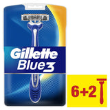 GETIT.QA- Qatar’s Best Online Shopping Website offers GILLETTE BLUE3 MENÂ€™S DISPOSABLE RAZORS 6 PCS + 2 at the lowest price in Qatar. Free Shipping & COD Available!