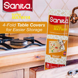 GETIT.QA- Qatar’s Best Online Shopping Website offers SANITA HASSIR DISPOSABLE TABLE COVER SIZE 120CM X 120CM 30PCS at the lowest price in Qatar. Free Shipping & COD Available!