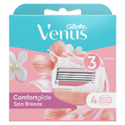 GETIT.QA- Qatar’s Best Online Shopping Website offers GILLETTE VENUS SPA BREEZE WOMEN'S RAZOR BLADE REFILLS 4 PCS at the lowest price in Qatar. Free Shipping & COD Available!