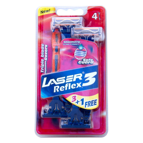 GETIT.QA- Qatar’s Best Online Shopping Website offers LASER REFLEX 3 TRIPLE BLADE DISPOSABLE RAZOR 3 + 1 at the lowest price in Qatar. Free Shipping & COD Available!