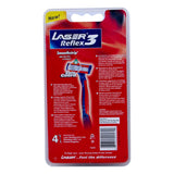 GETIT.QA- Qatar’s Best Online Shopping Website offers LASER REFLEX 3 TRIPLE BLADE DISPOSABLE RAZOR 3 + 1 at the lowest price in Qatar. Free Shipping & COD Available!