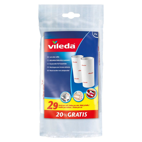 GETIT.QA- Qatar’s Best Online Shopping Website offers VILEDA LINT ROLLER REFILL 29 SHEETS X 2PCS at the lowest price in Qatar. Free Shipping & COD Available!