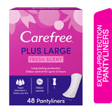 GETIT.QA- Qatar’s Best Online Shopping Website offers CAREFREE PANTY LINERS PLUS LARGE FRESH SCENT 48 PCS at the lowest price in Qatar. Free Shipping & COD Available!