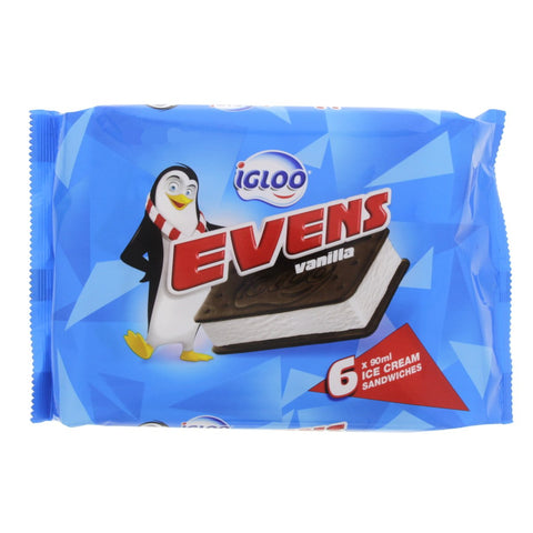 GETIT.QA- Qatar’s Best Online Shopping Website offers IGLOO EVENS VANILLA SANDWICH 6 X 90 ML at the lowest price in Qatar. Free Shipping & COD Available!