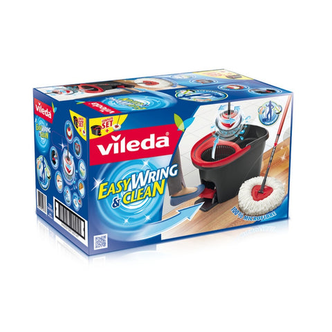 GETIT.QA- Qatar’s Best Online Shopping Website offers VILEDA EASY WRING & CLEAN SPIN MOP / ROTATING MOP 1 SET at the lowest price in Qatar. Free Shipping & COD Available!