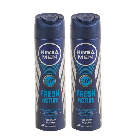 GETIT.QA- Qatar’s Best Online Shopping Website offers NIVEA MEN FRESH ACTIVE DEODORANT 2 X 150 ML at the lowest price in Qatar. Free Shipping & COD Available!