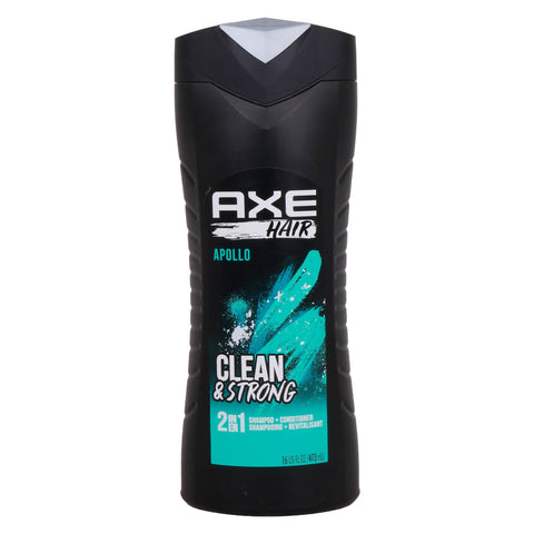 GETIT.QA- Qatar’s Best Online Shopping Website offers Axe Shampoo & Conditioner 2-in-1 Apollo Clean & Strong 473 ml at the lowest price in Qatar. Free Shipping & COD Available!