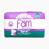 GETIT.QA- Qatar’s Best Online Shopping Website offers FAM NATURAL COTTON FEEL MAXI THICK FOLDED WITH WINGS NORMAL SANITARY 10PCS at the lowest price in Qatar. Free Shipping & COD Available!