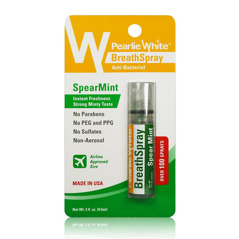 GETIT.QA- Qatar’s Best Online Shopping Website offers PEARLIE WHITE BREATH SPRAY SPEAR MINT 8.5 ML at the lowest price in Qatar. Free Shipping & COD Available!