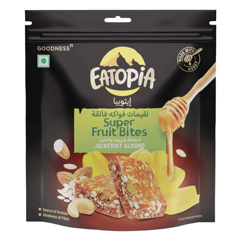 GETIT.QA- Qatar’s Best Online Shopping Website offers EATOPIA SUPER FRUIT BITES JACKFRUIT ALMOND 60 G at the lowest price in Qatar. Free Shipping & COD Available!