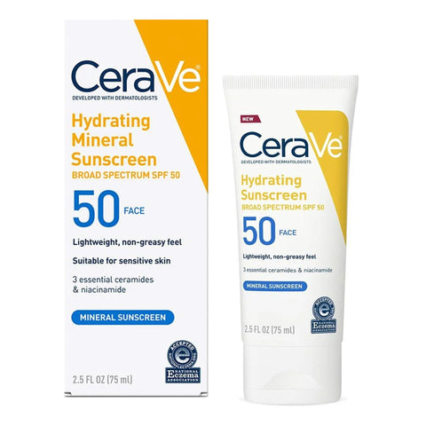 GETIT.QA- Qatar’s Best Online Shopping Website offers CeraVe Hydrating Mineral Sunscreen SPF30 For Face 75 ml at the lowest price in Qatar. Free Shipping & COD Available!