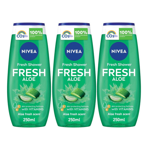 Nivea Care Shower Gel Fresh Aloe 3 x 250 ml