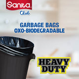 GETIT.QA- Qatar’s Best Online Shopping Website offers SANITA CLUB GARBAGE BAGS OXO-BIODEGRADABLE 55 GALLONS X-LARGE SIZE 84 X 105 CM 15 PCS at the lowest price in Qatar. Free Shipping & COD Available!