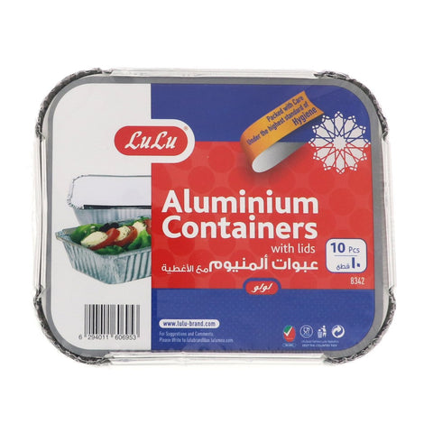 GETIT.QA- Qatar’s Best Online Shopping Website offers LULU ALUMINIUM CONTAINERS WITH LIDS 10PCS at the lowest price in Qatar. Free Shipping & COD Available!