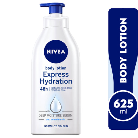 GETIT.QA- Qatar’s Best Online Shopping Website offers NIVEA BODY LOTION EXPRESS HYDRATION SEA MINERALS NORMAL TO DRY SKIN 625 ML at the lowest price in Qatar. Free Shipping & COD Available!