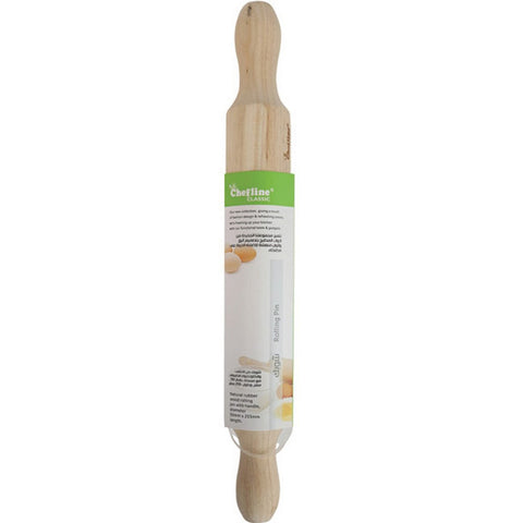 GETIT.QA- Qatar’s Best Online Shopping Website offers CHEFLINE WOODEN ROLLING PIN HB4414BK at the lowest price in Qatar. Free Shipping & COD Available!