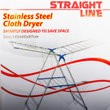 GETIT.QA- Qatar’s Best Online Shopping Website offers STRAIGHT LINE CLOTH DRYER STAINLESS STEEL WR1042S-1 at the lowest price in Qatar. Free Shipping & COD Available!